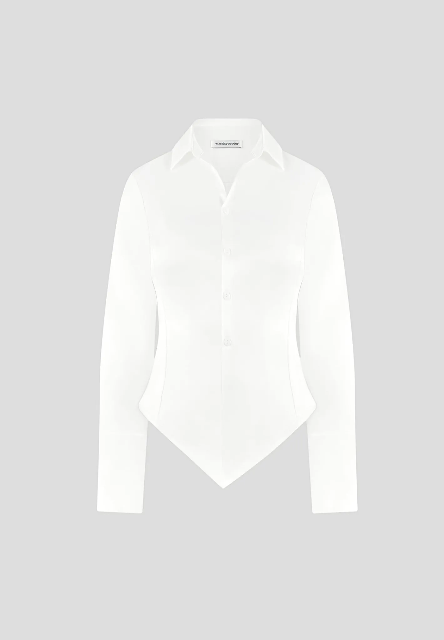 Angled Satin Shirt -^Manière De Voir Fashion