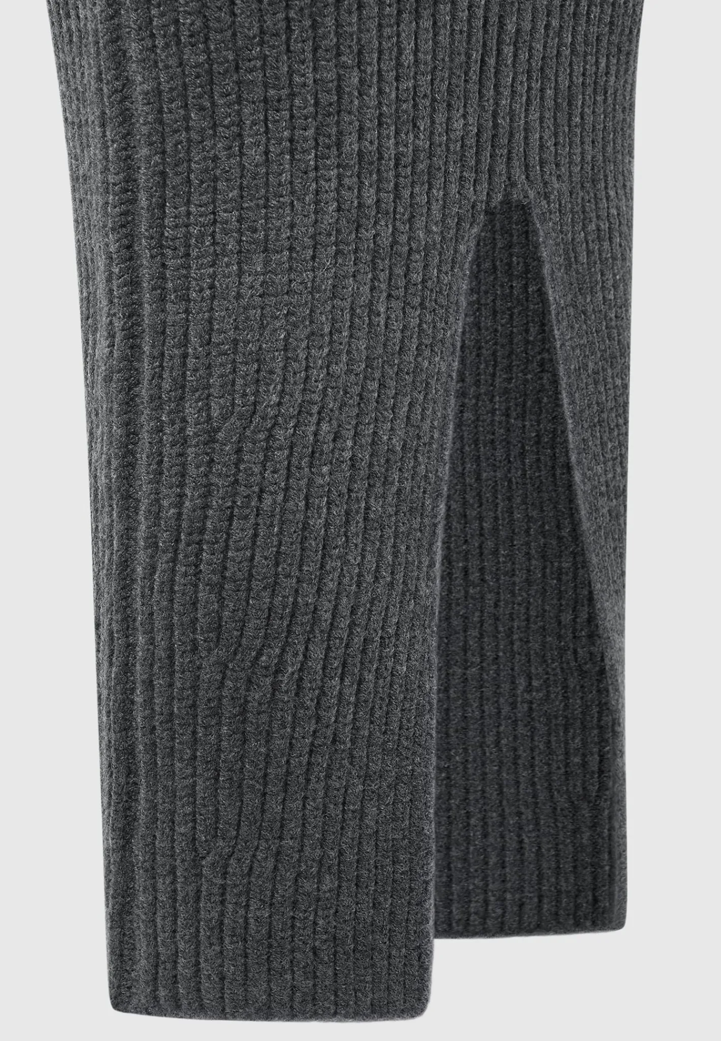 Angled Waist Knit Maxi Skirt - Grey Marl^Manière De Voir Fashion