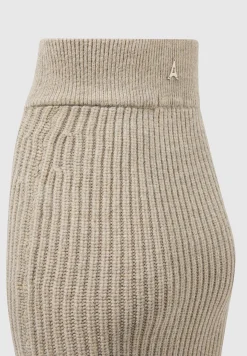Angled Waist Knit Maxi Skirt - Beige Marl^Manière De Voir Outlet