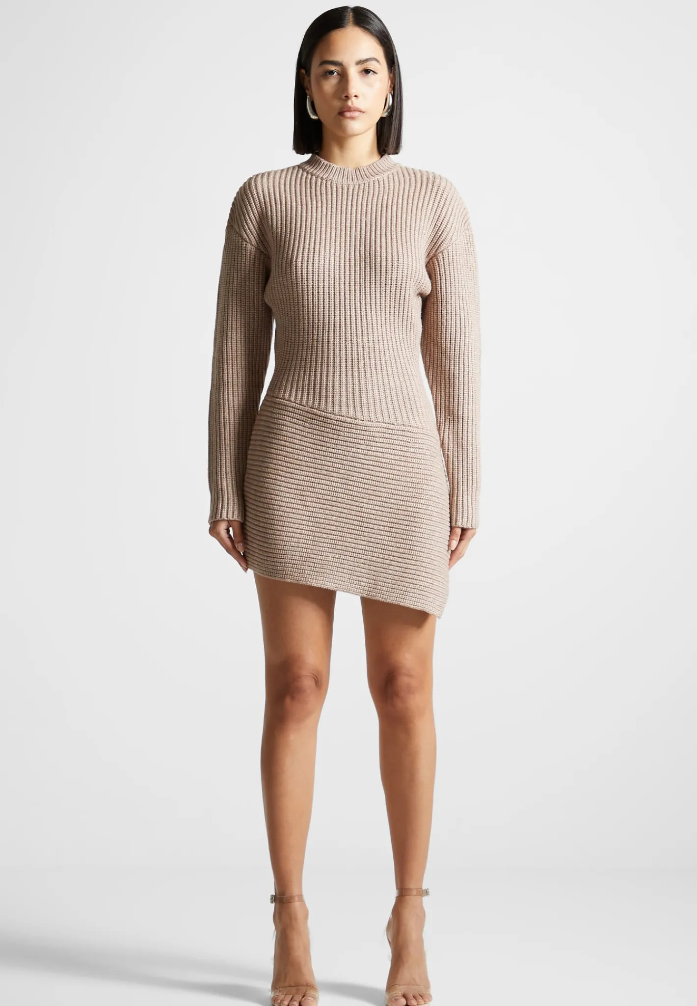 Asymmetric Knit Jumper Dress -^Manière De Voir Fashion