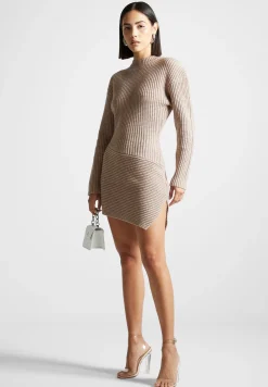 Asymmetric Knit Jumper Dress -^Manière De Voir Fashion