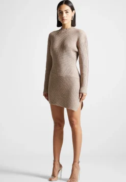 Asymmetric Knit Jumper Dress -^Manière De Voir Fashion