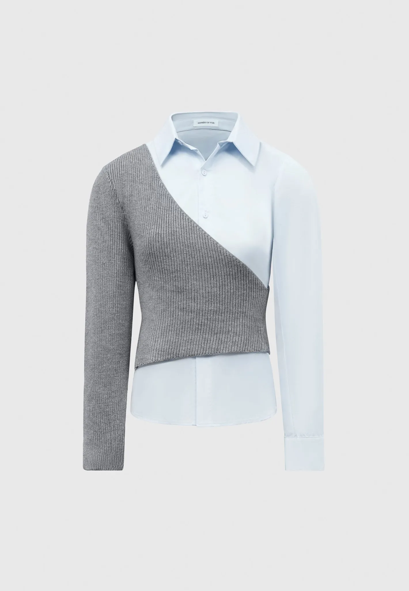 Asymmetric Knitted Overlay Shirt -^Manière De Voir Online