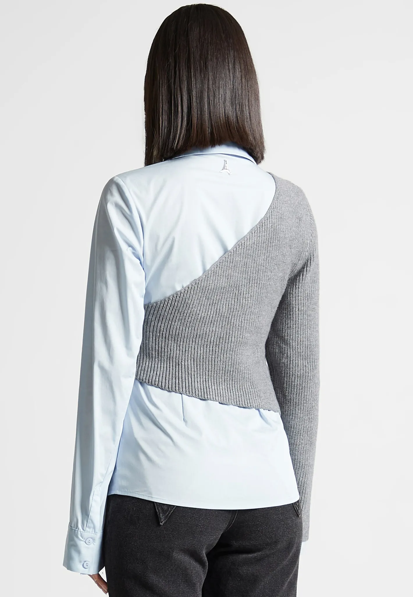 Asymmetric Knitted Overlay Shirt -^Manière De Voir Online
