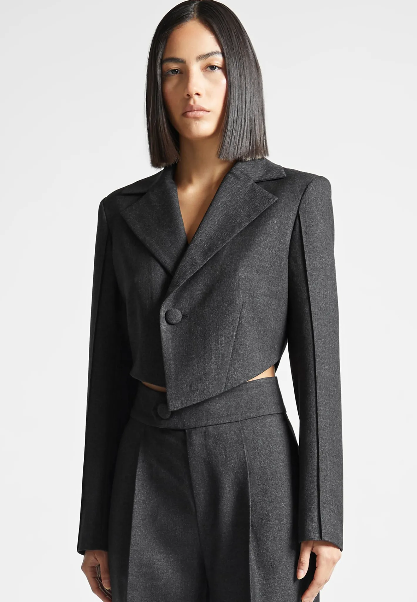 Asymmetric Tailored Cropped Blazer -^Manière De Voir Online