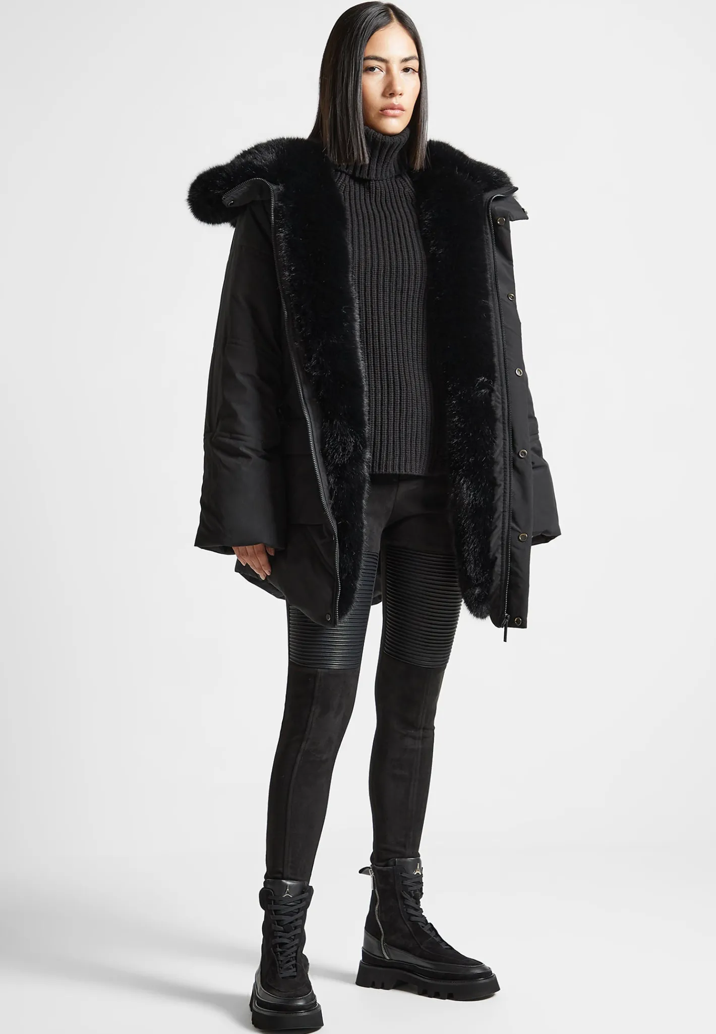 Belted Plush Lined Long Coat -^Manière De Voir Discount