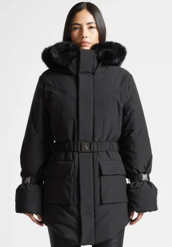 Belted Plush Lined Long Coat -^Manière De Voir Discount