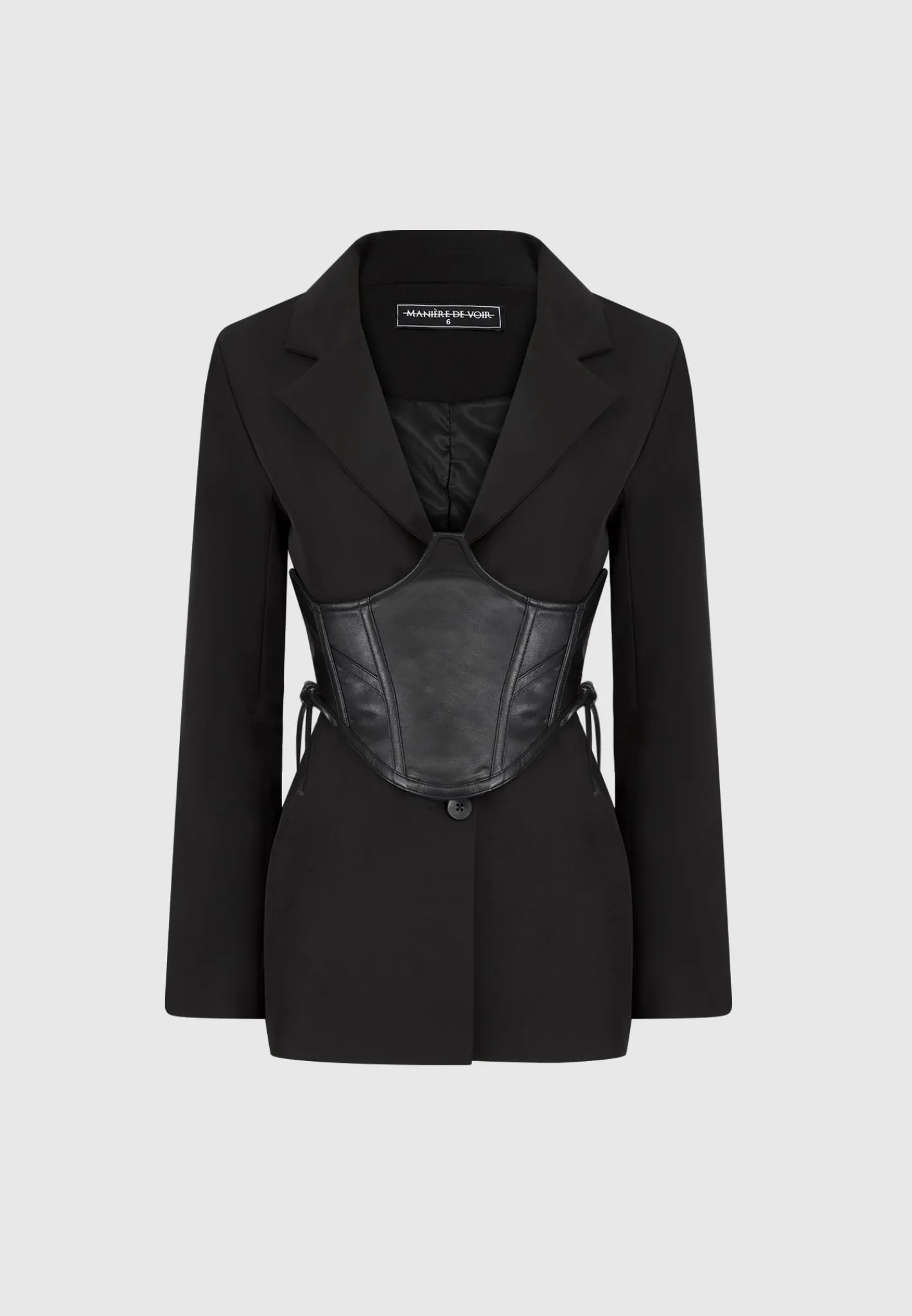 Blazer with Vegan Leather Corset -^Manière De Voir Outlet