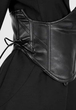 Blazer with Vegan Leather Corset -^Manière De Voir Outlet