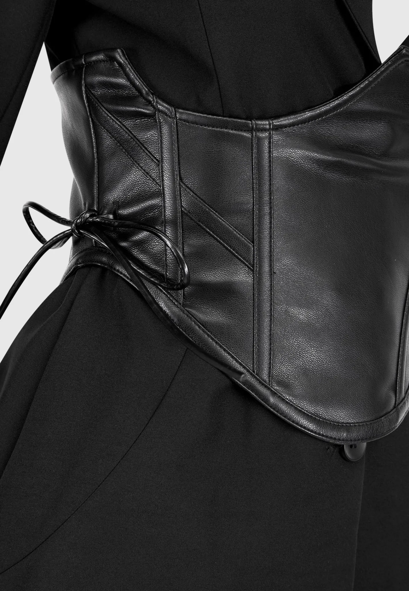 Blazer with Vegan Leather Corset -^Manière De Voir Outlet