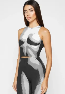 Body Print Racer Top -^Manière De Voir Clearance