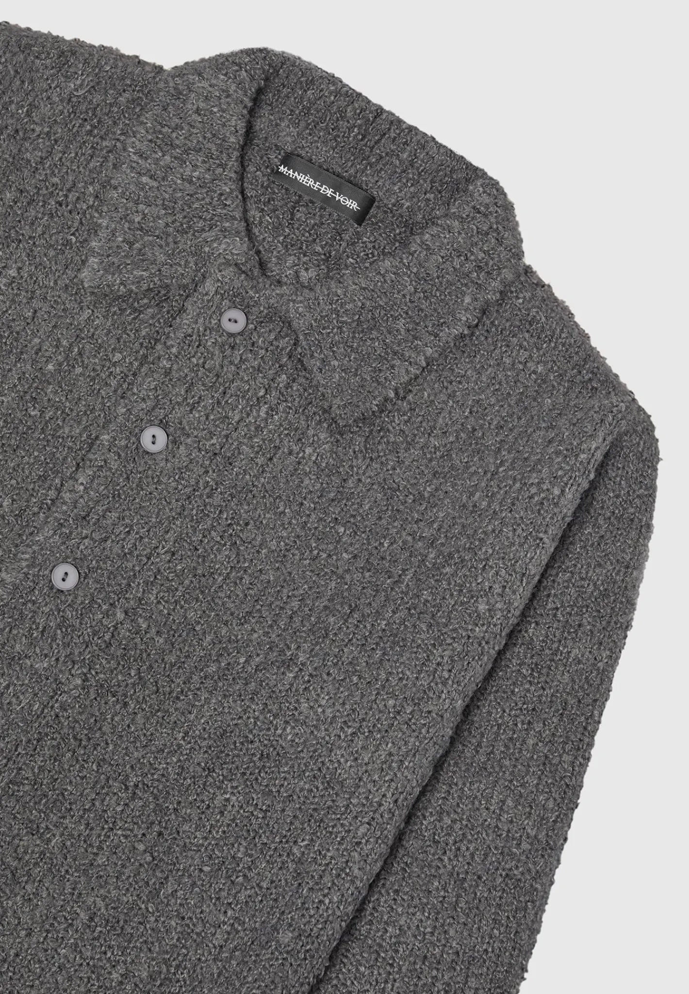 Boucle Knit Button Up Cardigan -^Manière De Voir Sale