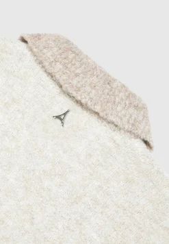 Boucle Knit Contrast Polo Jumper - Cream^Manière De Voir Clearance