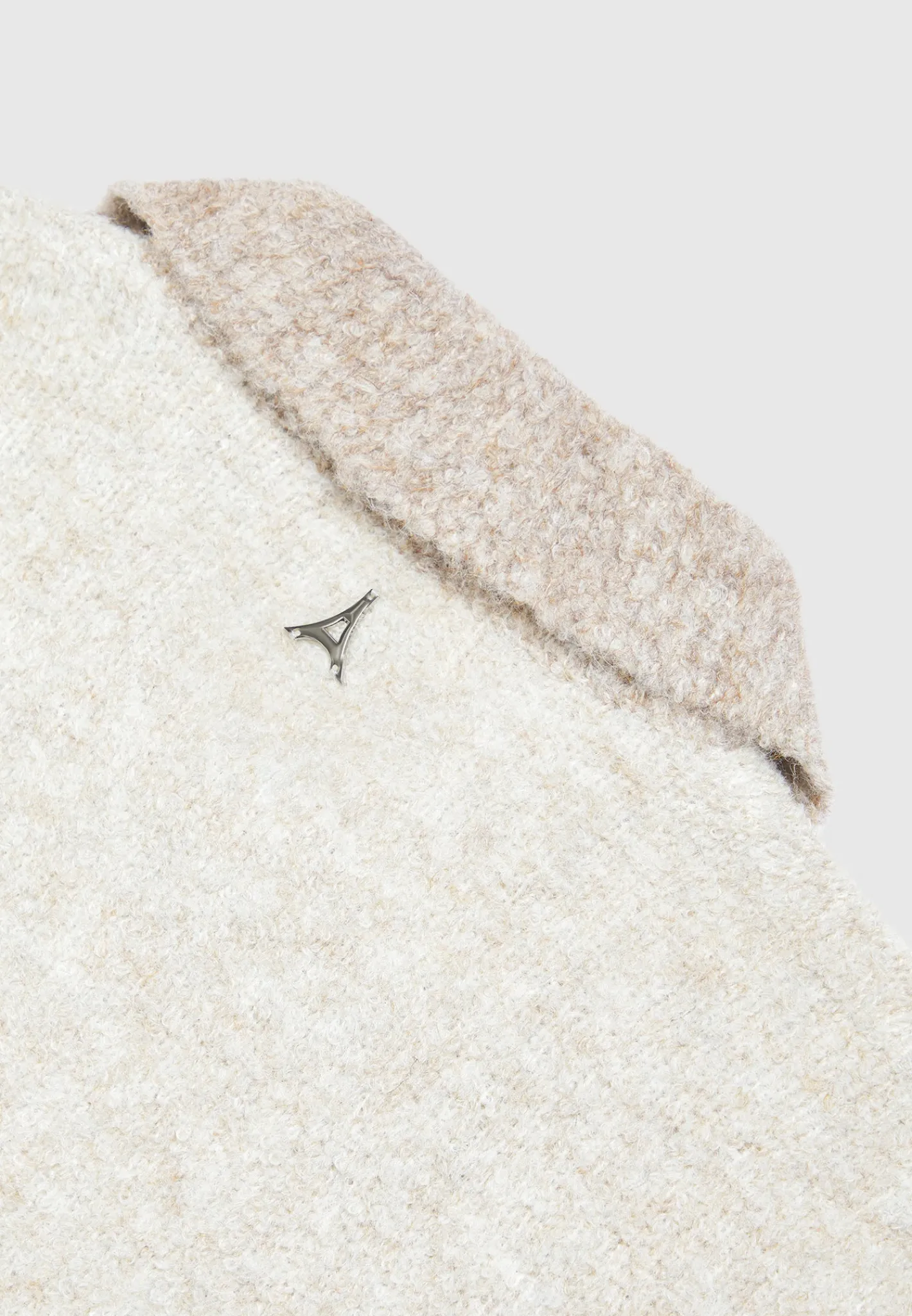 Boucle Knit Contrast Polo Jumper - Cream^Manière De Voir Clearance