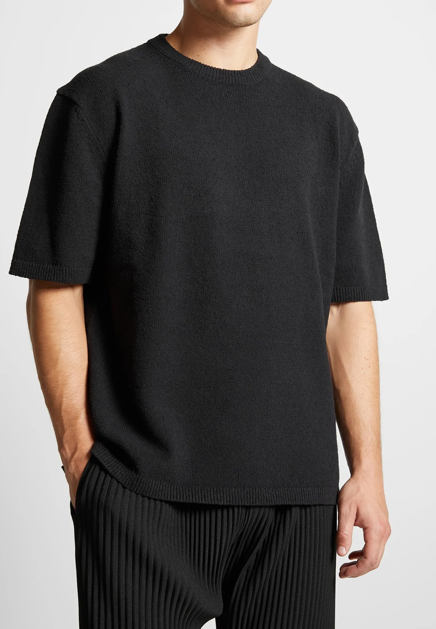 Boucle Knit Oversized Fit T-Shirt -^Manière De Voir Fashion
