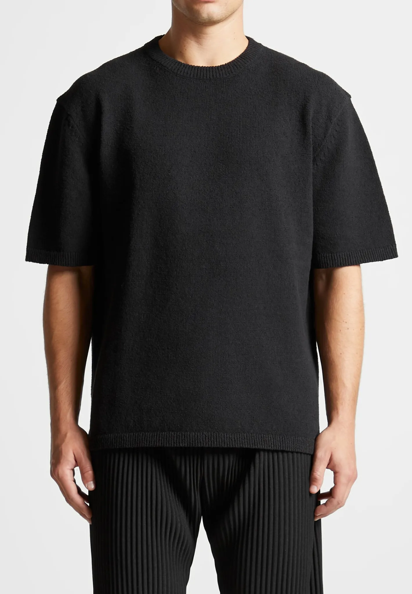 Boucle Knit Oversized Fit T-Shirt -^Manière De Voir Fashion