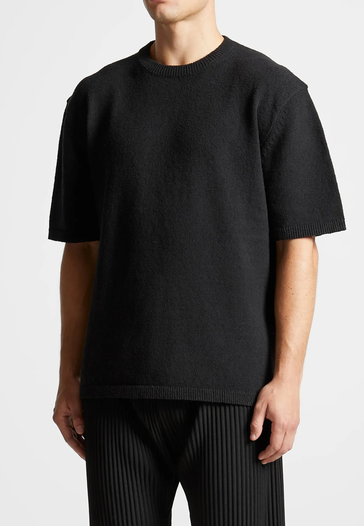 Boucle Knit Oversized Fit T-Shirt -^Manière De Voir Fashion