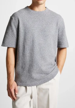 Boucle Knit Oversized Fit T-Shirt - Grey Marl^Manière De Voir Hot