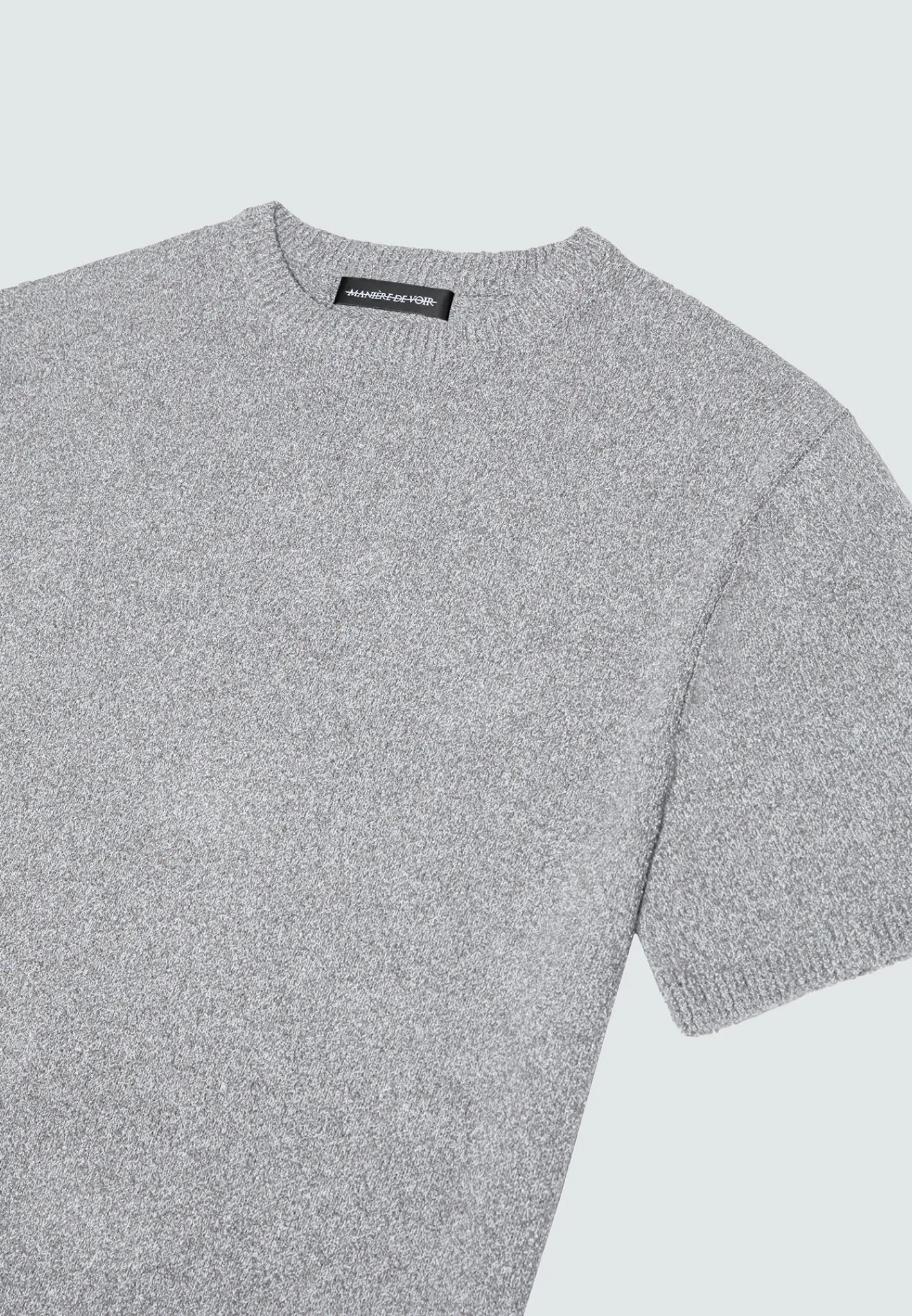 Boucle Knit Oversized Fit T-Shirt - Grey Marl^Manière De Voir Hot