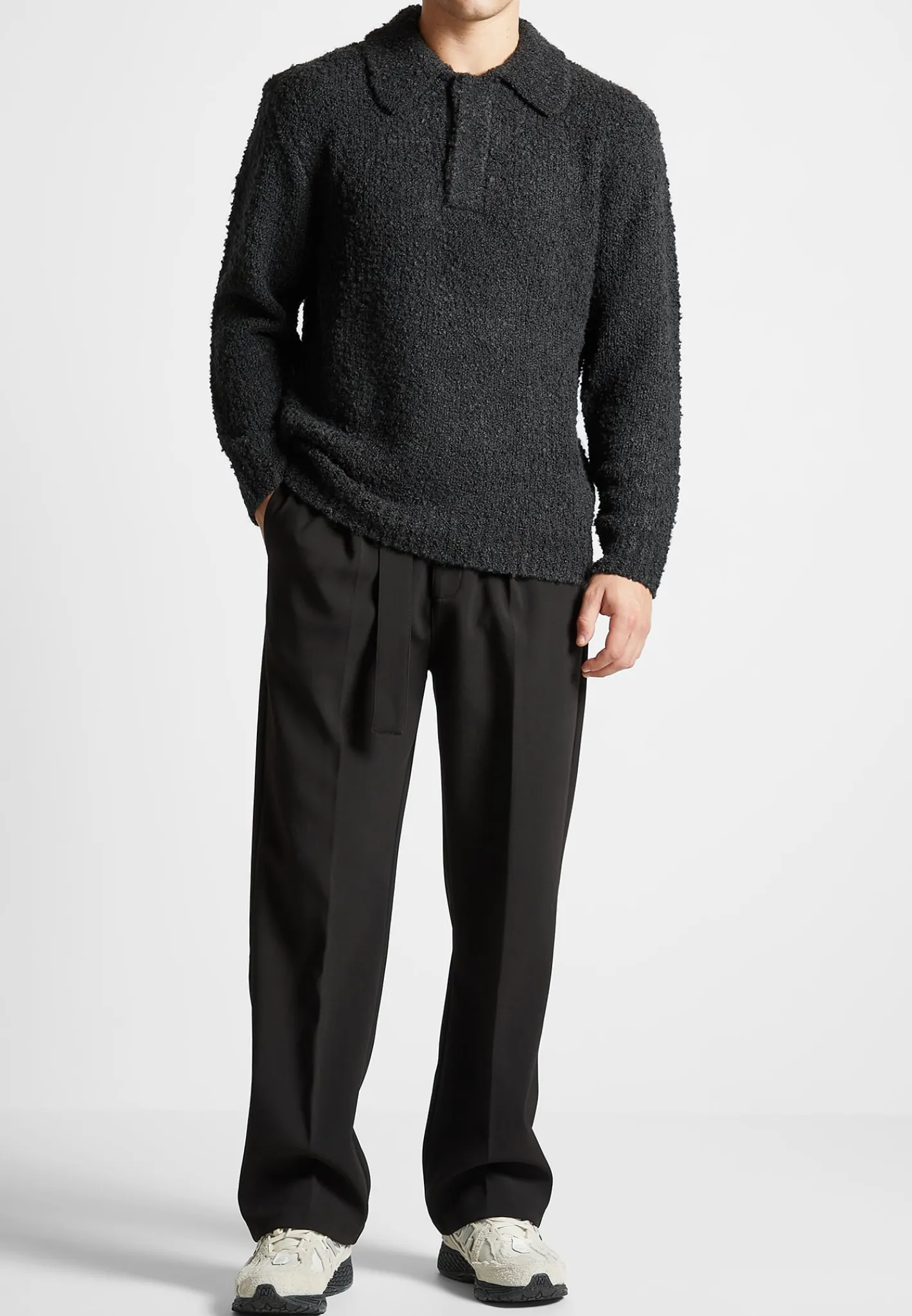 Boucle Knit Polo Jumper -^Manière De Voir Discount