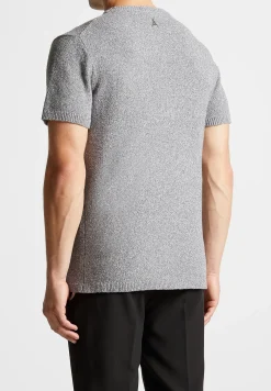 Boucle Knit Regular Fit T-Shirt - Grey Marl^Manière De Voir Online