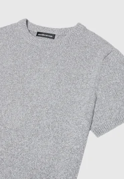 Boucle Knit Regular Fit T-Shirt - Grey Marl^Manière De Voir Online