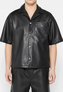 Boxy Vegan Leather Revere Shirt -^Manière De Voir Hot