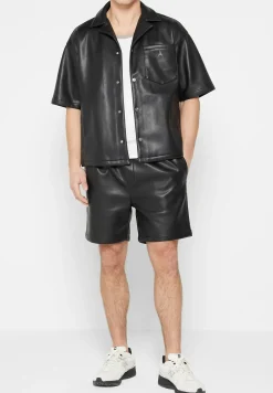 Boxy Vegan Leather Revere Shirt -^Manière De Voir Hot