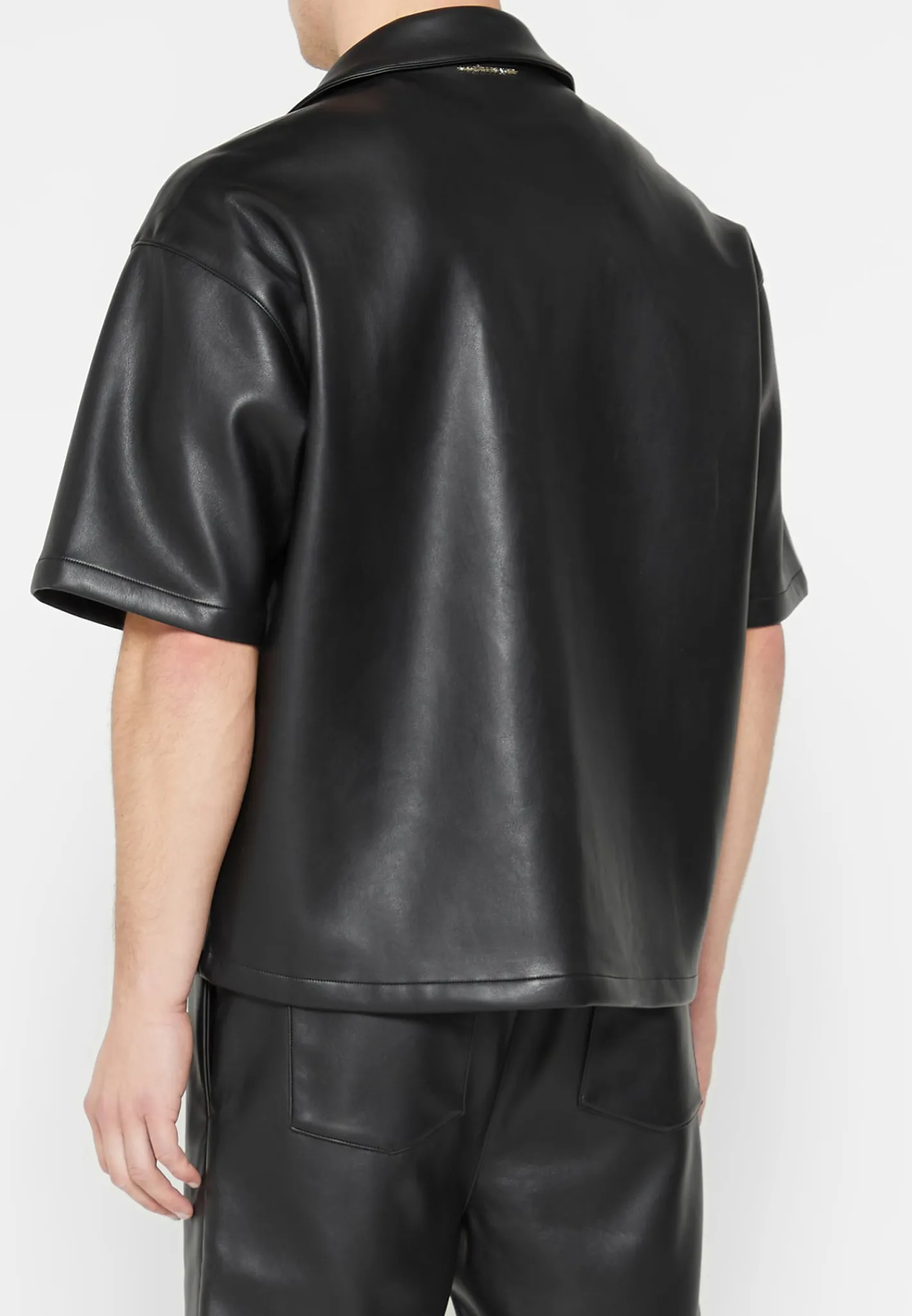 Boxy Vegan Leather Revere Shirt -^Manière De Voir Hot