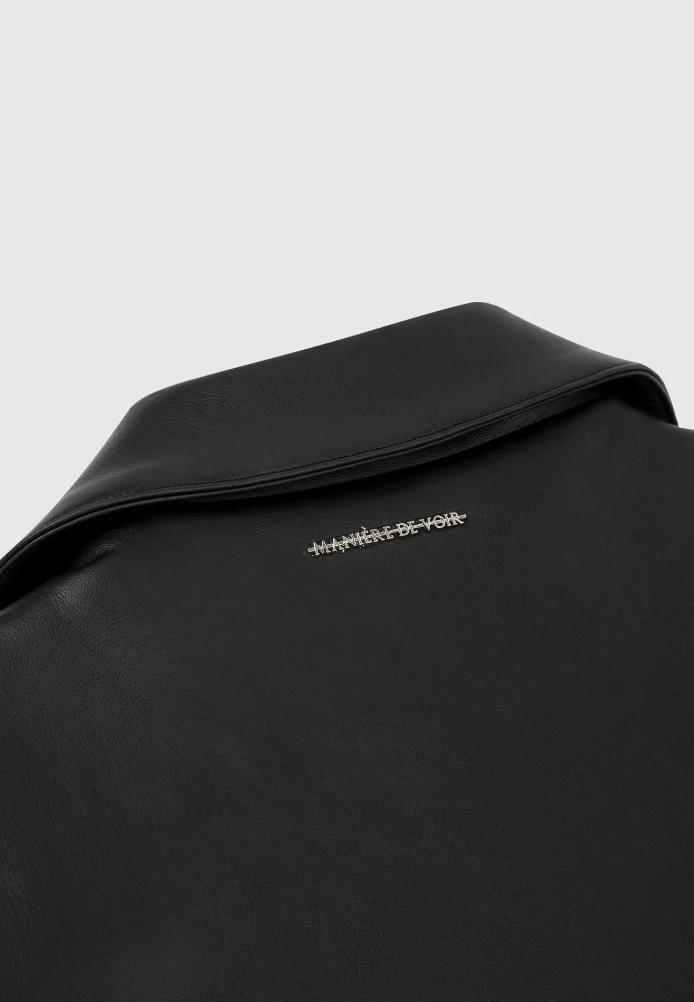Boxy Vegan Leather Revere Shirt -^Manière De Voir Hot