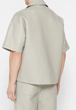 Boxy Vegan Leather Revere Shirt -^Manière De Voir Hot