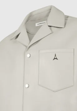 Boxy Vegan Leather Revere Shirt -^Manière De Voir Hot