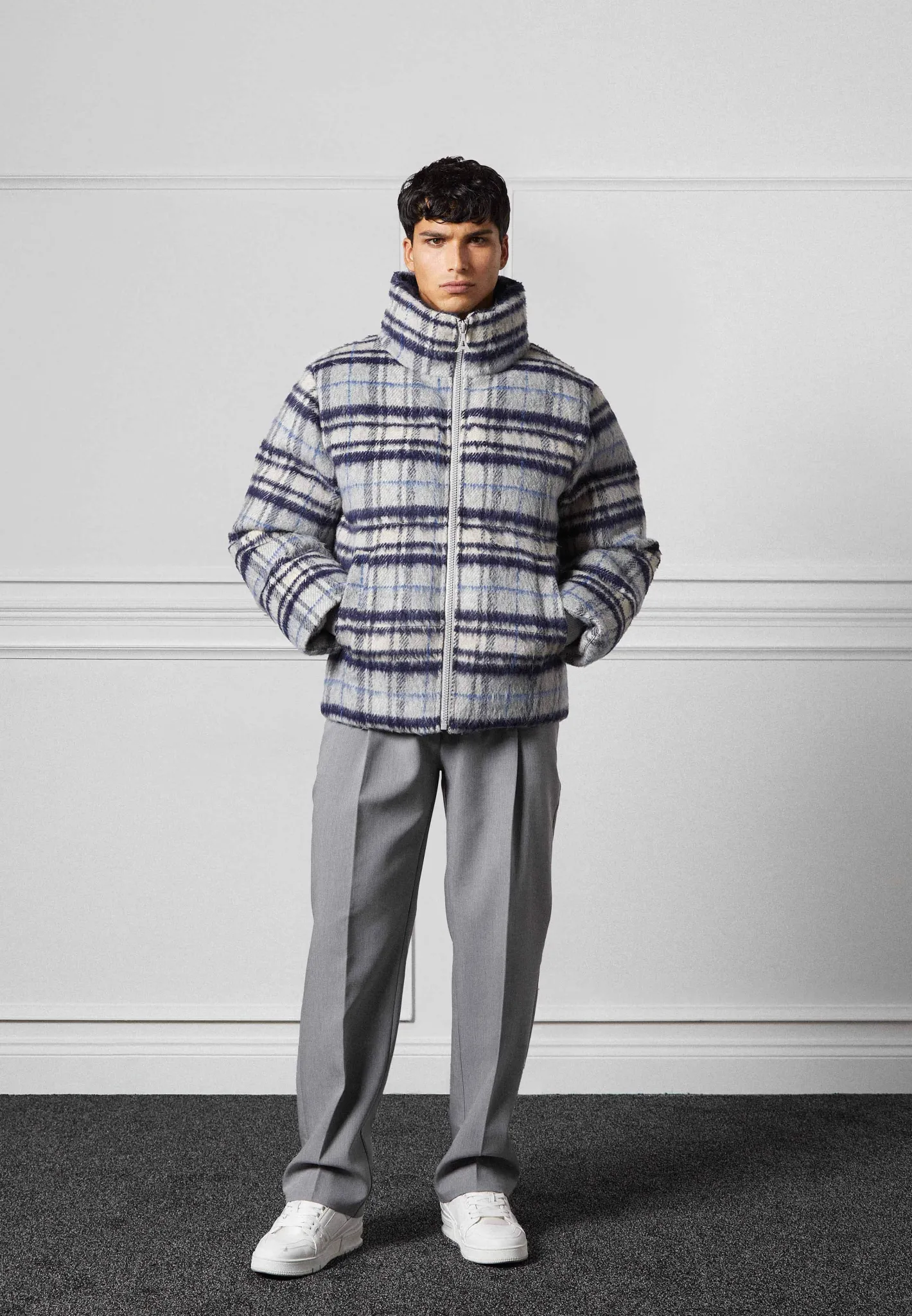 Brushed Check Puffer Jacket -^Manière De Voir Clearance