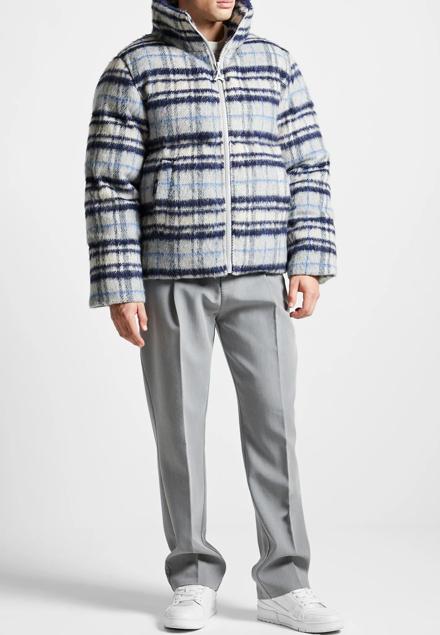 Brushed Check Puffer Jacket -^Manière De Voir Clearance