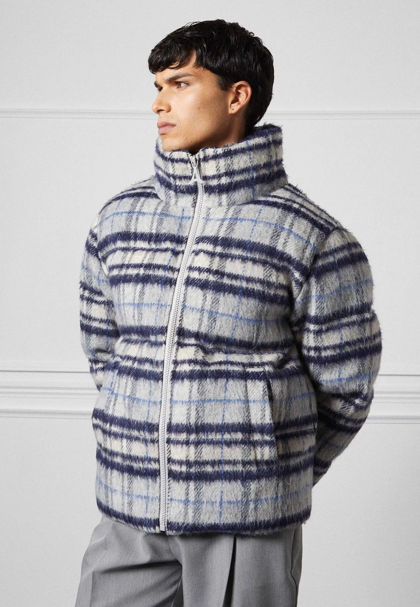 Brushed Check Puffer Jacket -^Manière De Voir Clearance