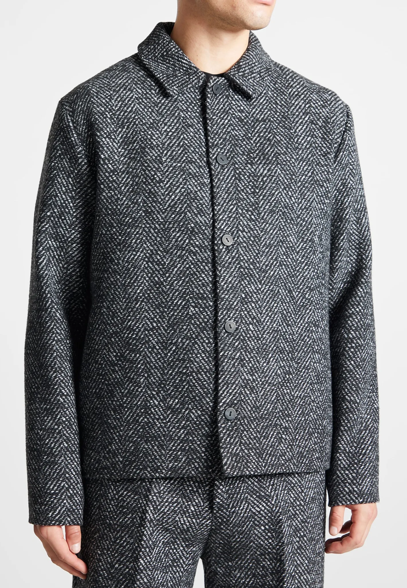 Brushed Herringbone Shacket -^Manière De Voir Discount