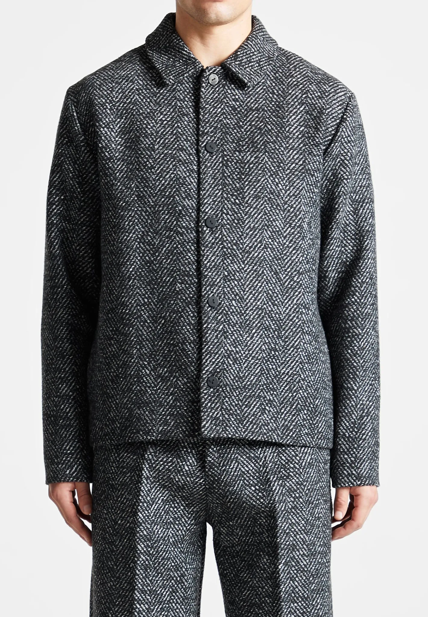 Brushed Herringbone Shacket -^Manière De Voir Discount