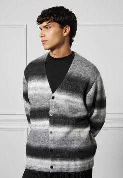 Brushed Knit Ombre Cardigan - /Grey^Manière De Voir Online