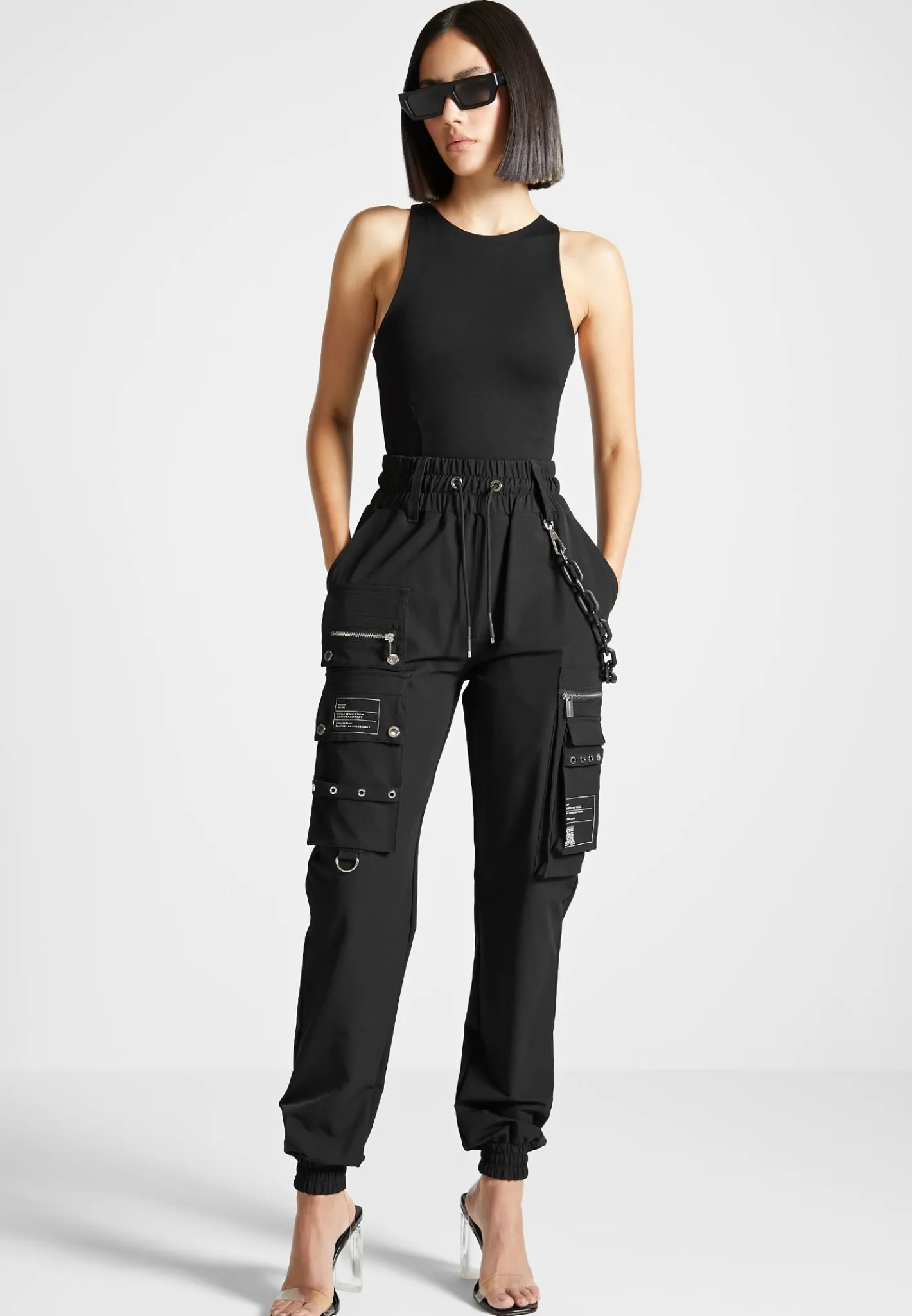 Cargo Pants with Marble & Matte Chain -^Manière De Voir Best