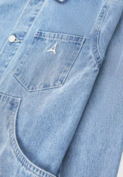 Carpenter Denim Jacket - Mid Wash Blue^Manière De Voir Discount