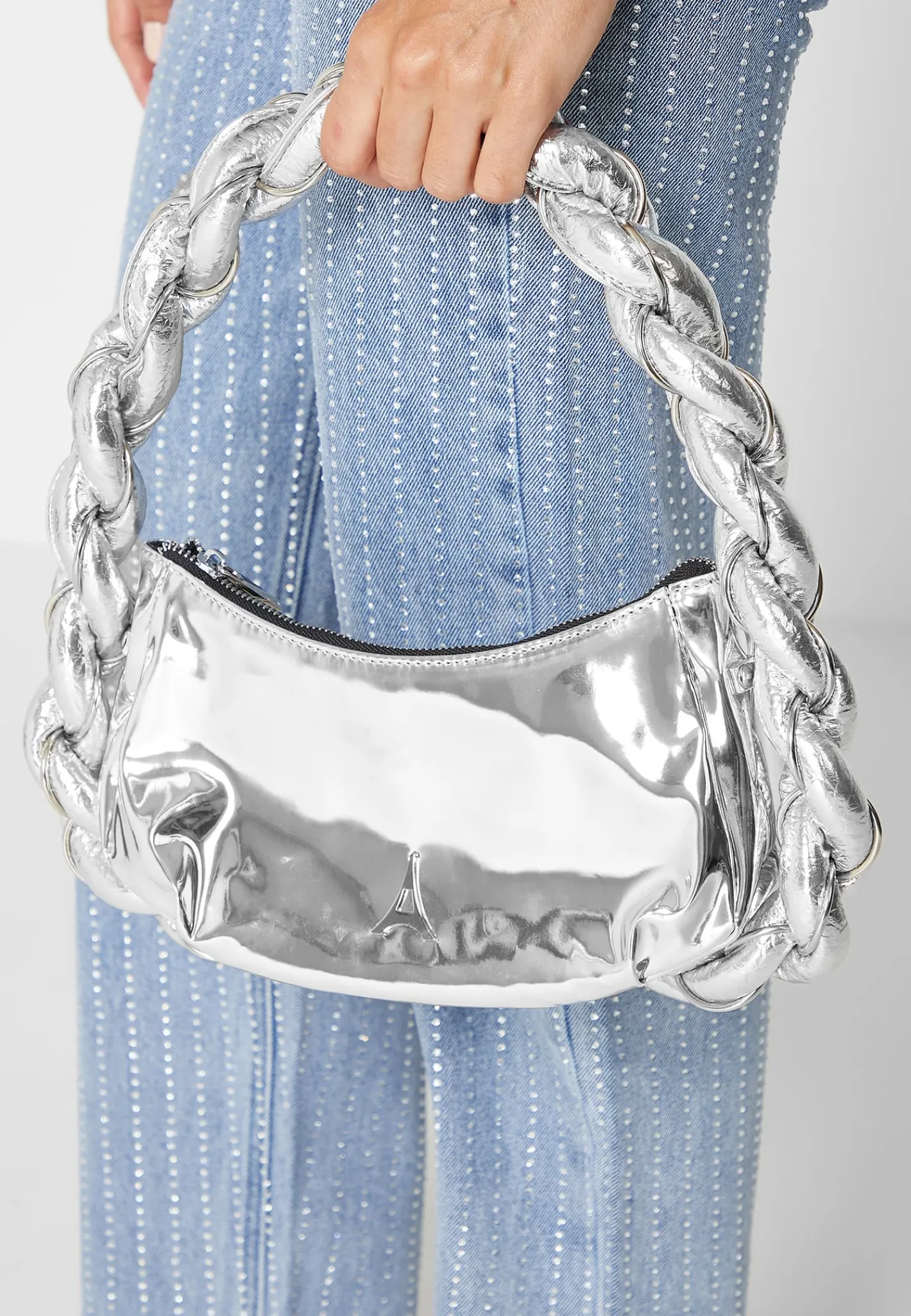 Chain Plaited Rope Handbag - Chrome^Manière De Voir Clearance