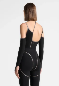 Chrome Piped Contour Bodysuit -^Manière De Voir Discount