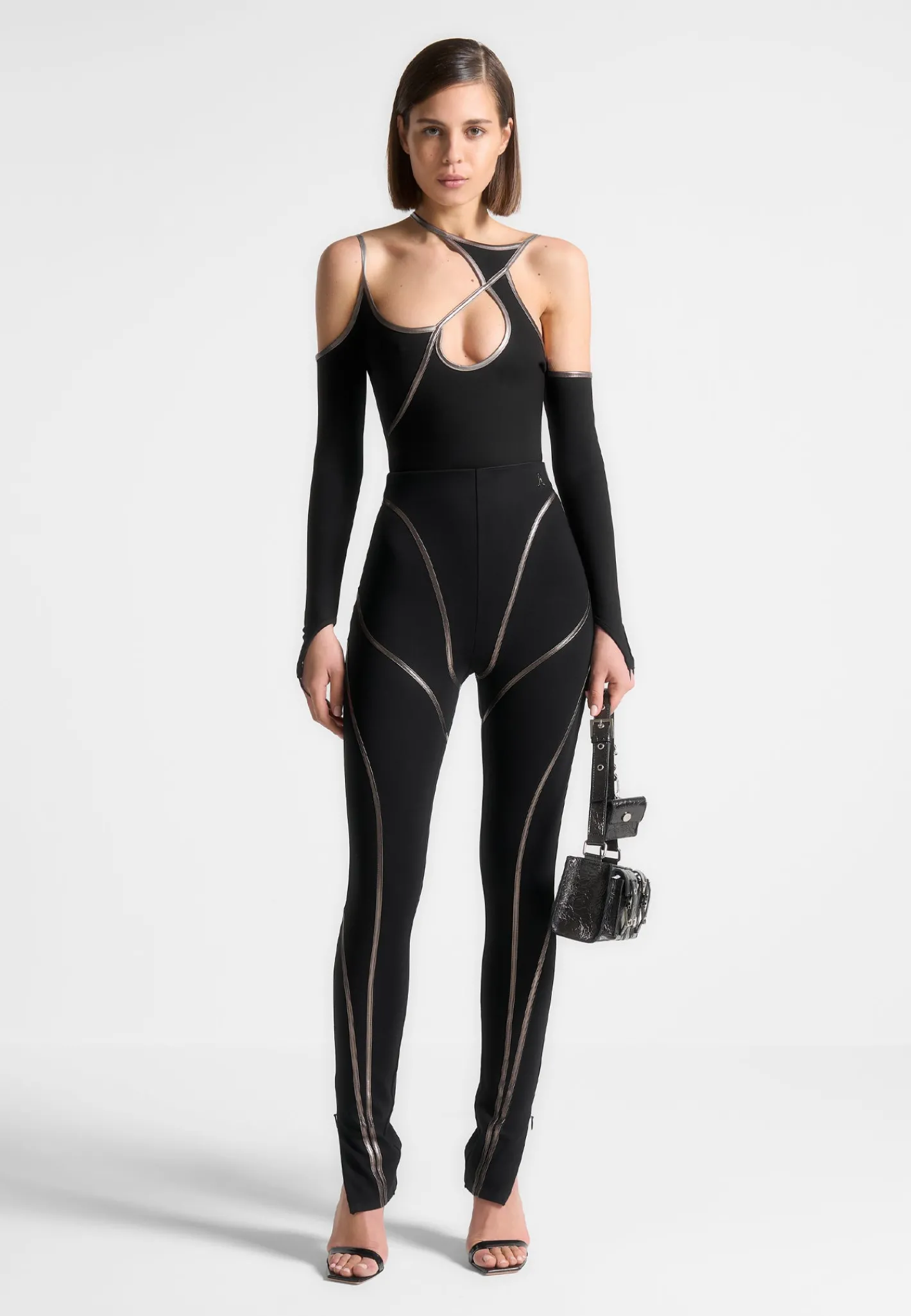 Chrome Piped Contour Leggings -^Manière De Voir Online