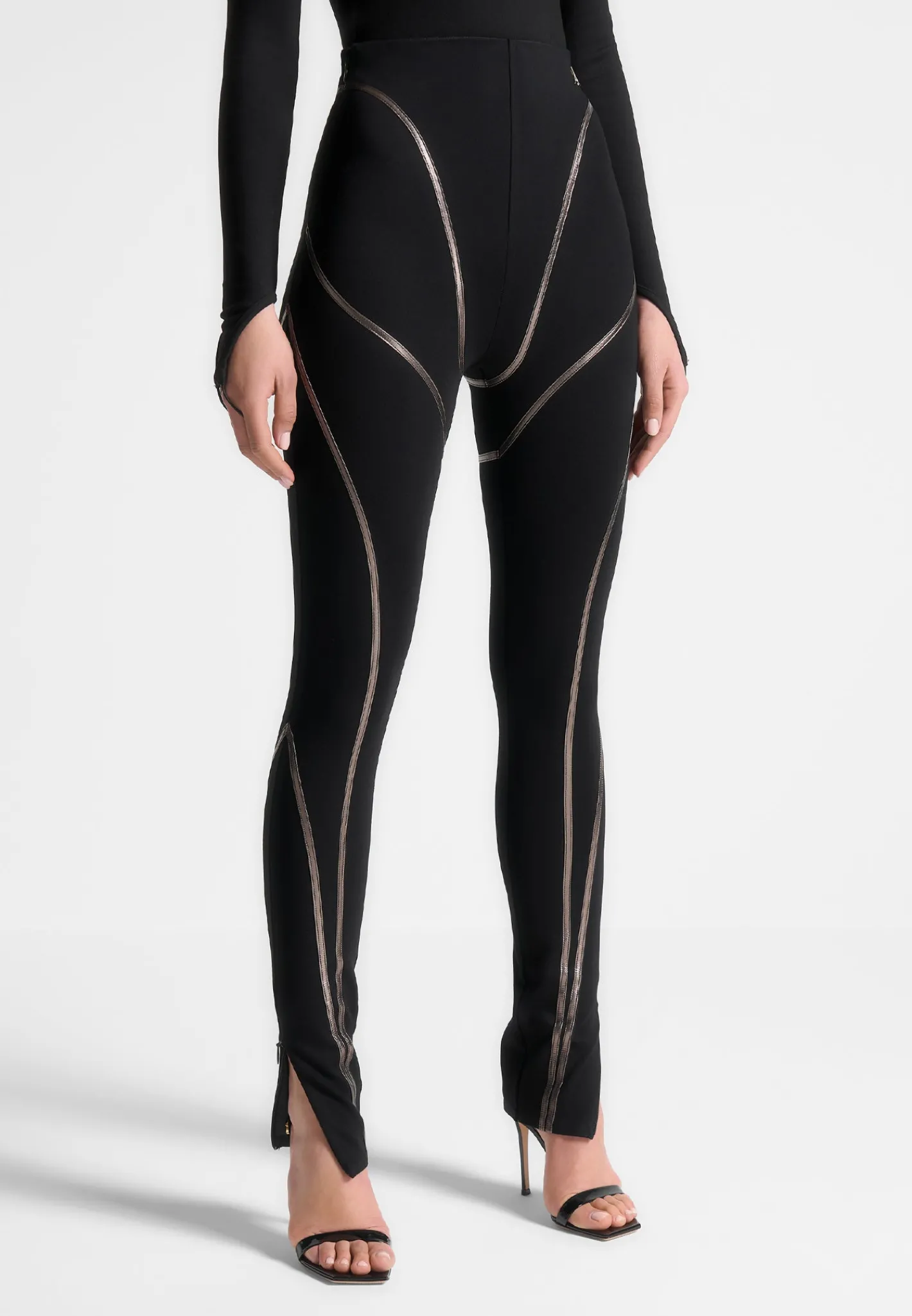 Chrome Piped Contour Leggings -^Manière De Voir Online
