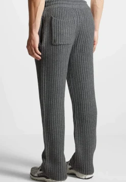 Chunky Knit Straight Leg Joggers - Charcoal Grey^Manière De Voir Outlet