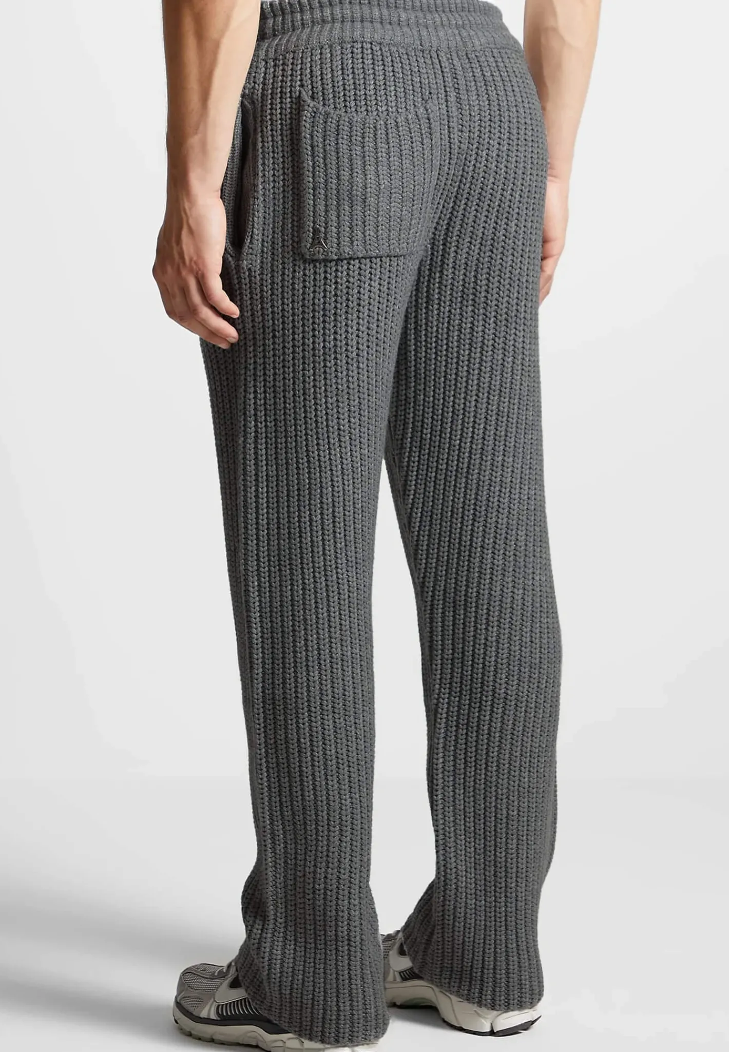 Chunky Knit Straight Leg Joggers - Charcoal Grey^Manière De Voir Outlet
