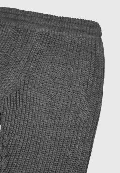 Chunky Knit Straight Leg Joggers - Charcoal Grey^Manière De Voir Outlet