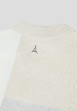 Colour Block Knit Revere Polo Top - /Grey^Manière De Voir Online