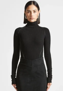 Contour Piping Rib Bodysuit -^Manière De Voir Clearance