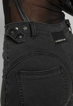 Contour Seam Detail Skinny Jeans - Washed Black^Manière De Voir Best